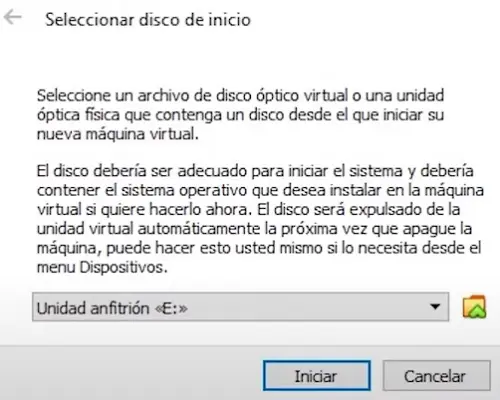 agregar imagen ISO