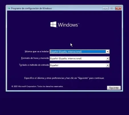 configurar Windows